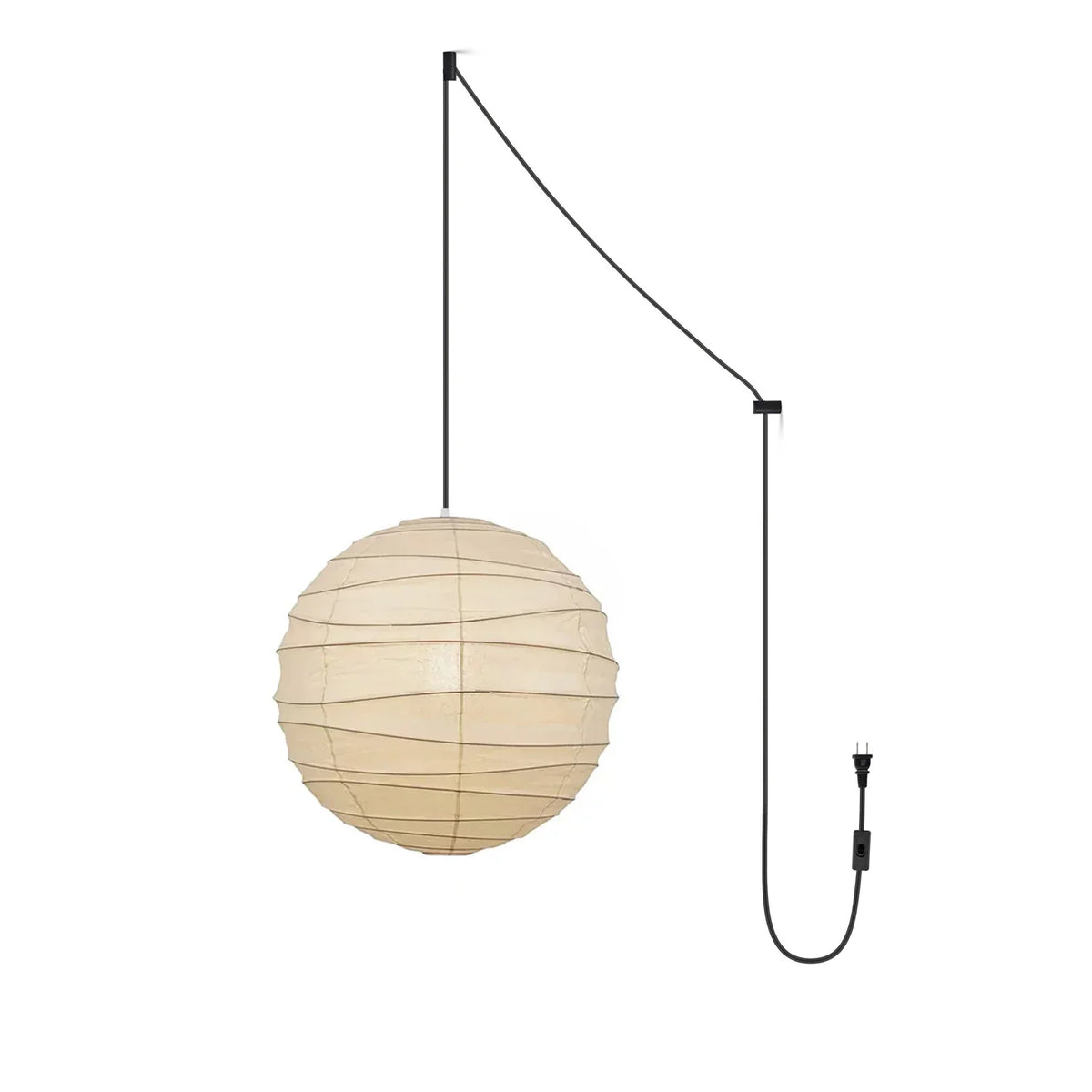 Washi Paper & Bamboo Pendant Light | Designer Wabi-Sabi Style | Eye-Comfort | JINSHE