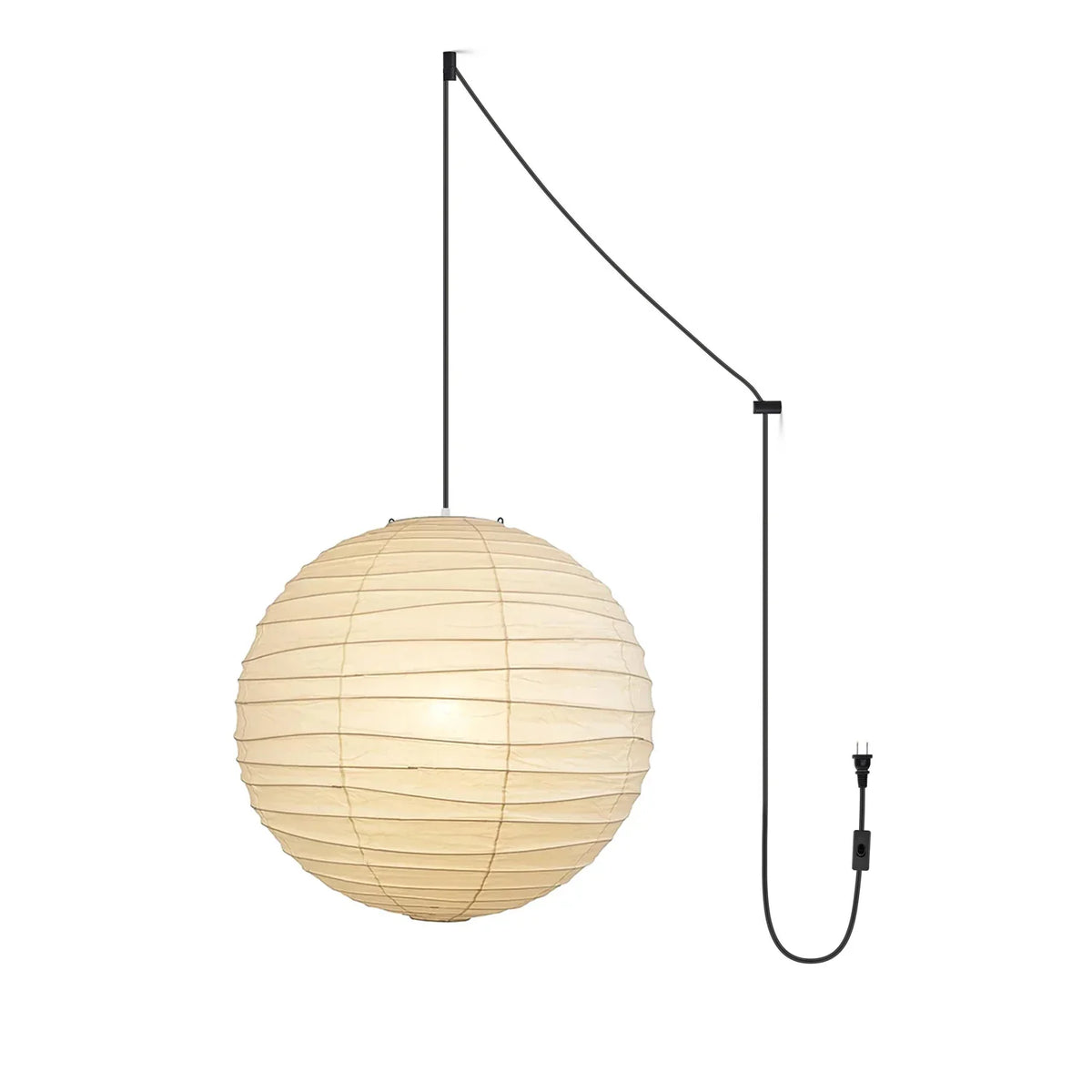 Washi Paper & Bamboo Pendant Light | Designer Wabi-Sabi Style | Eye-Comfort | JINSHE