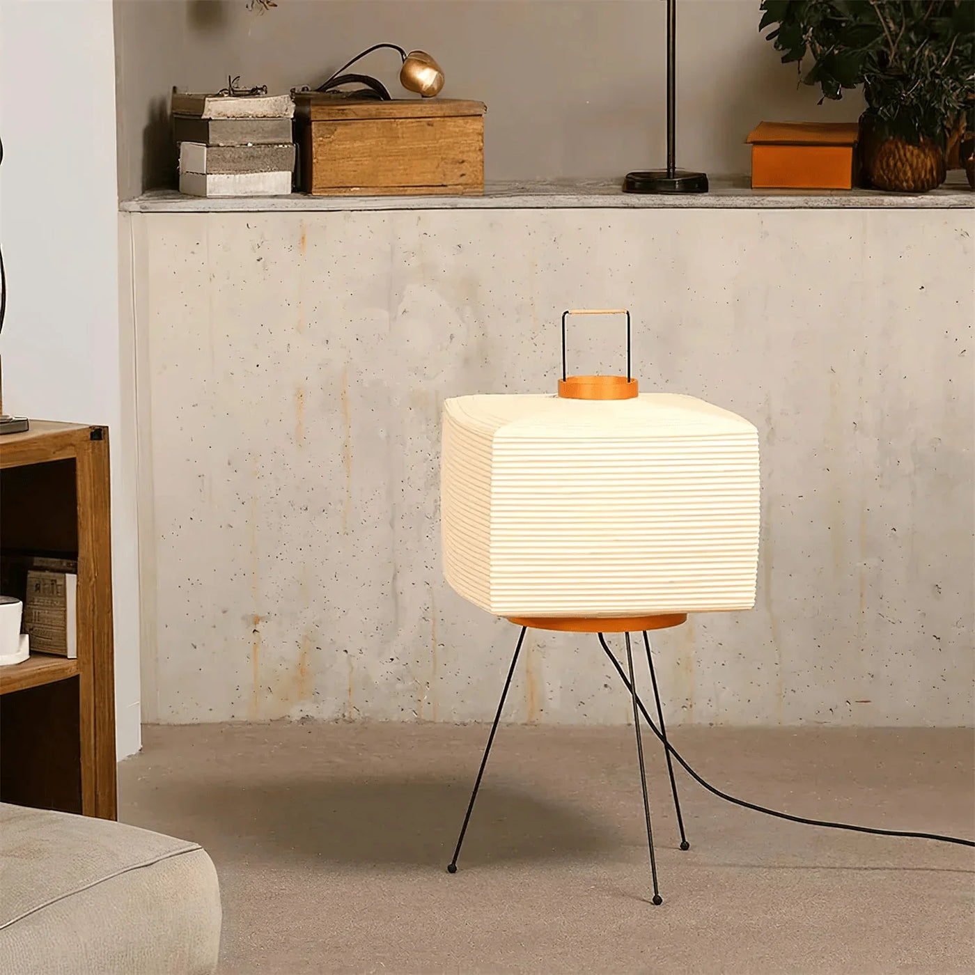 Floor Lamp View 3 | Noguchi Akari Dupont Paper Floor Lamp | Wabi Sabi Designer Floor Lamp | JINSHE | JINSHE