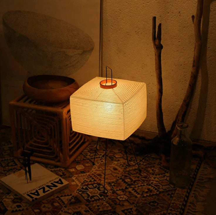 Floor Lamp View 10 | Noguchi Akari Dupont Paper Floor Lamp | Wabi Sabi Designer Floor Lamp | JINSHE | JINSHE