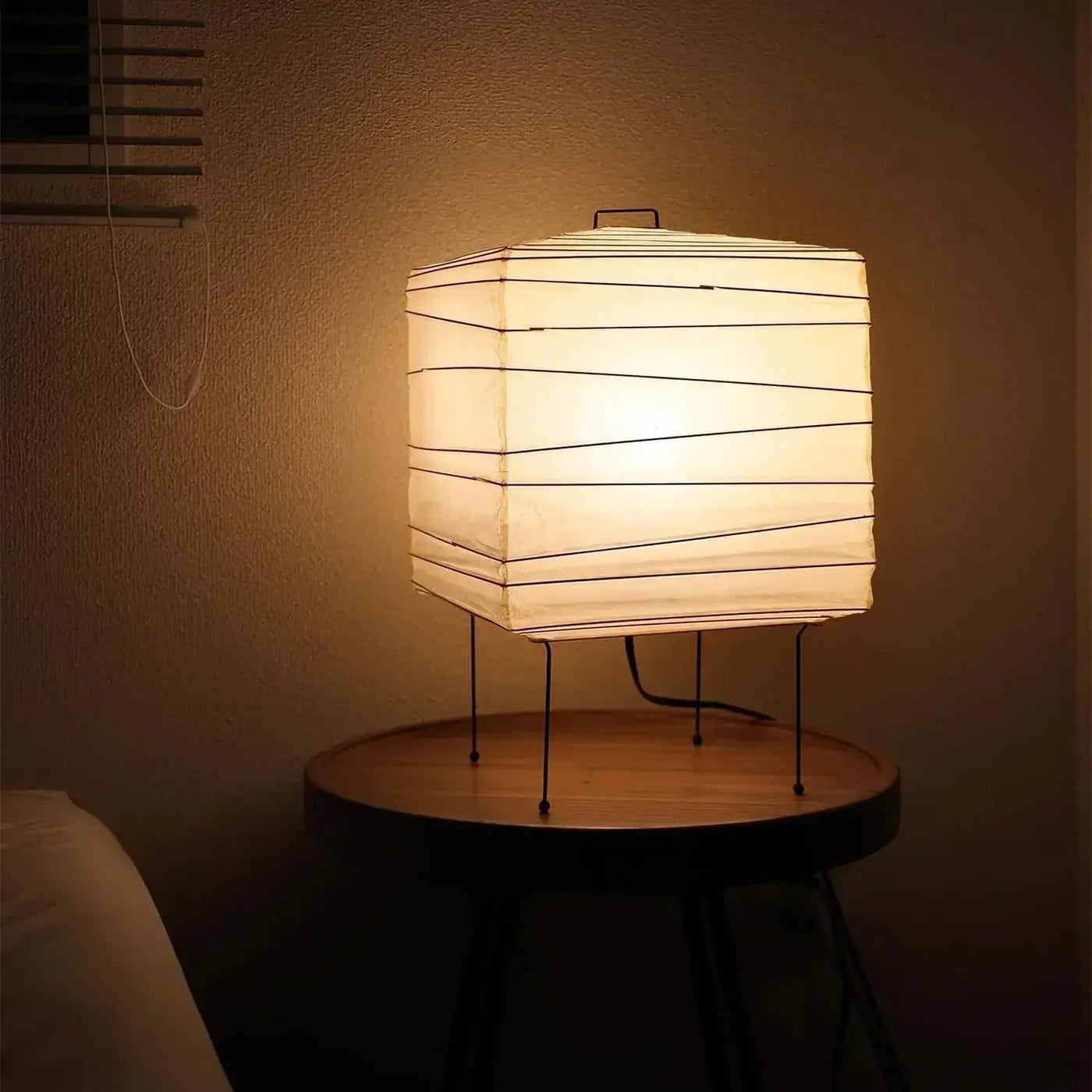 Japanese Washi Paper Table Lamp View 6 | Akari 3X Washi Paper Table Lamp | JINSHE | JINSHE