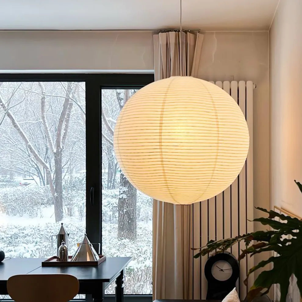 A Washi Paper Swag Pendant Light