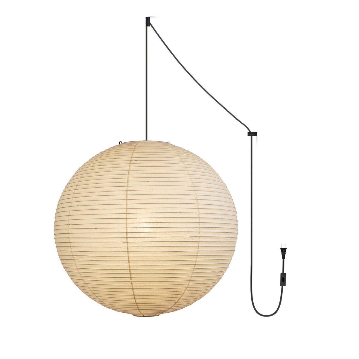Japanese Paper Swag Curated Washi Paper Pendant – ∅ 39.4 x H 38.5 (2 hooks) finish configuration