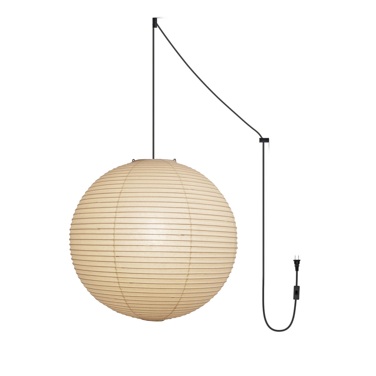 Japanese Paper Swag Curated Washi Paper Pendant – ∅ 29.5 x H 27.9 (2 hooks) finish configuration