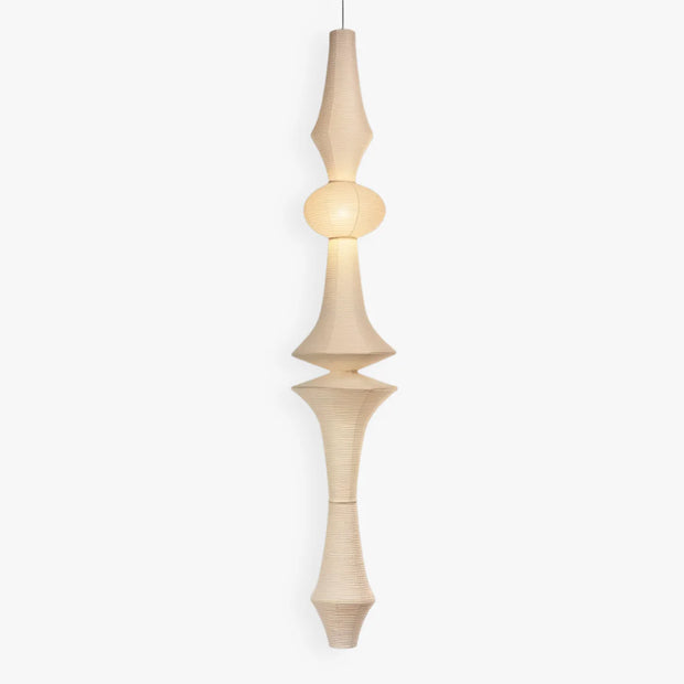 Wabi Sabi Dupont Paper Pendant Light | Noguchi-Inspired Japanese Lantern Ceiling Lamp | JINSHE Akari E