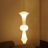 Pendant Light View 11 | Wabi Sabi Dupont Paper Pendant Light | Noguchi-Inspired Japanese Lantern Ceiling Lamp | JINSHE Akari E | JINSHE