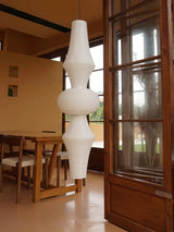 Pendant Light View 5 | Wabi Sabi Dupont Paper Pendant Light | Noguchi-Inspired Japanese Lantern Ceiling Lamp | JINSHE Akari E | JINSHE