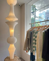 Pendant Light View 8 | Wabi Sabi Dupont Paper Pendant Light | Noguchi-Inspired Japanese Lantern Ceiling Lamp | JINSHE Akari E | JINSHE