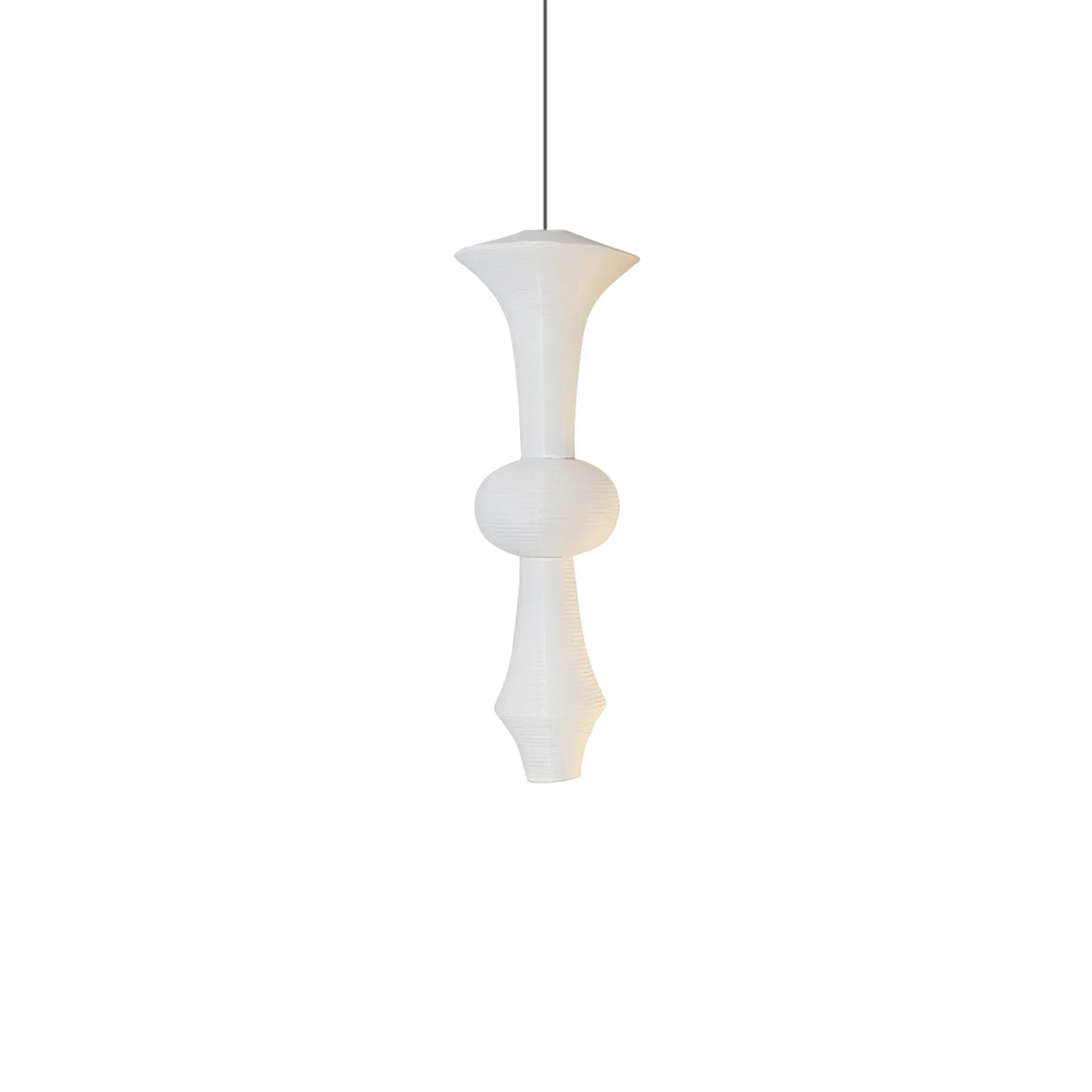 Pendant Light View 14 | Wabi Sabi Dupont Paper Pendant Light | Noguchi-Inspired Japanese Lantern Ceiling Lamp | JINSHE Akari E | JINSHE