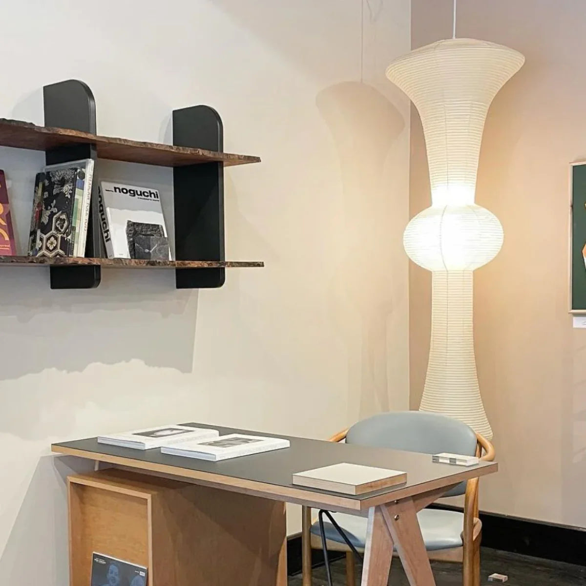 Wabi Sabi Dupont Paper Pendant Swag Light E | Japanese-Style Lantern | No Wiring Needed | JINSHE