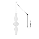 Pendant Light View 10 | Wabi Sabi Dupont Paper Pendant Swag Light | Noguchi-Inspired Japanese Lantern | No Wiring Needed | JINSHE Akari E | JINSHE