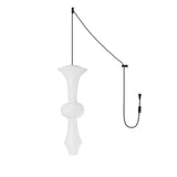 Pendant Light View 11 | Wabi Sabi Dupont Paper Pendant Swag Light | Noguchi-Inspired Japanese Lantern | No Wiring Needed | JINSHE Akari E | JINSHE