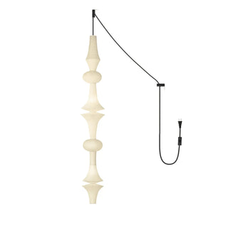 Wabi Sabi Dupont Paper Pendant Swag Light E | Japanese-Style Lantern | No Wiring Needed | JINSHE