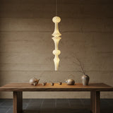 Pendant Light View 3 | Wabi Sabi Dupont Paper Pendant Swag Light | Noguchi-Inspired Japanese Lantern | No Wiring Needed | JINSHE Akari E | JINSHE