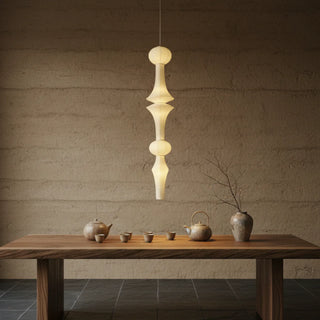 Wabi Sabi Dupont Paper Pendant Swag Light E | Japanese-Style Lantern | No Wiring Needed | JINSHE