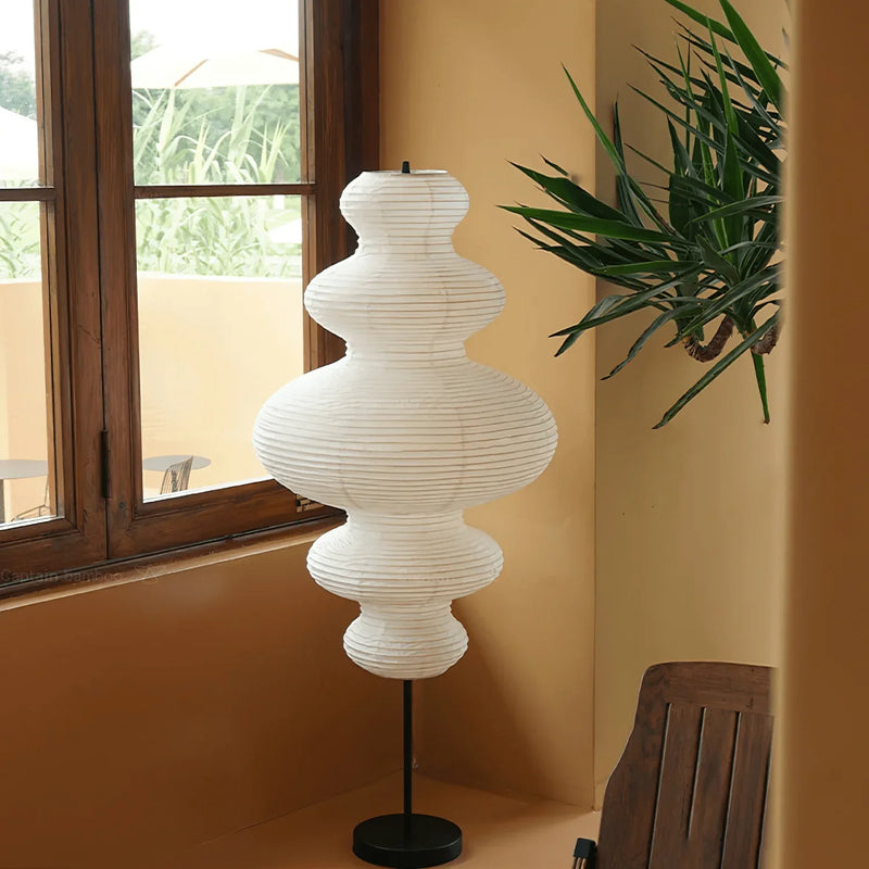 Japanese Washi Paper Floor Lamp View 5 | Akari Juni Washi Paper Floor Lamp | JINSHE | JINSHE