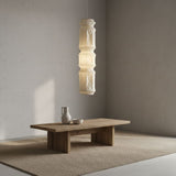 JINSHE Japanese wabi-sabi style rice paper chandelier | Japanese lantern chandelier inspired by Akari L6 | Kinsha Akari L6 Pendant Light - detail view