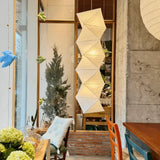 JINSHE Japanese rice paper chandelier | Noguchi inspired living room chandelier Pendant Light - detail view