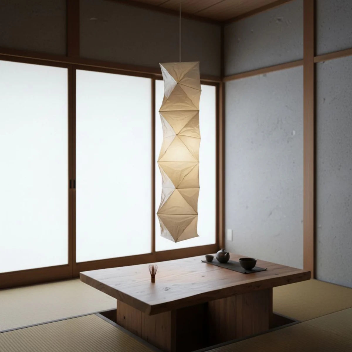Wabi Sabi Rice Paper Pendant Light | Japanese-Style Lantern Ceiling Light | JINSHE