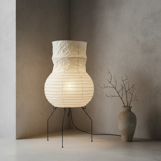 Designer Wabi-Sabi Xuan Paper Table Lamp | Japanese-Style Rice Paper Lantern Lamp | JINSHE