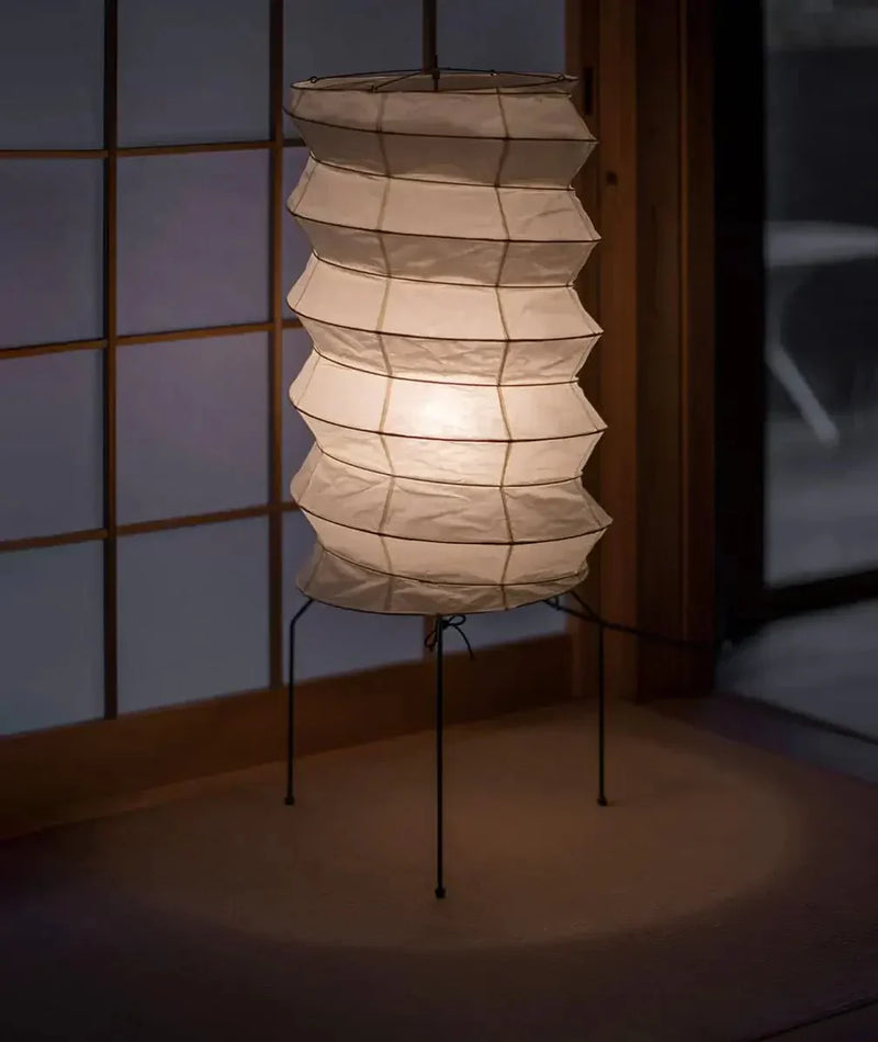 Japanese Washi Paper Floor Lamp View 6 | Akari UF2-31N Washi Paper Floor Lamp | JINSHE | JINSHE