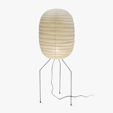 Cylindrical Washi Paper Floor Light