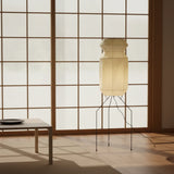 Metal Frame Floor Lamp View 10 | Washi Paper Floor Lamp | Designer Wabi-Sabi Style | Eye-Comfort Light | JINSHE | JINSHE