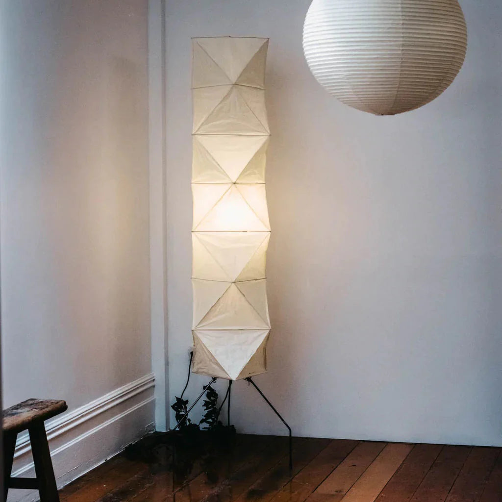 UF4-33N Washi Paper Floor Lamp | Wabi Sabi Japanese Lantern Floor Light | JINSHE