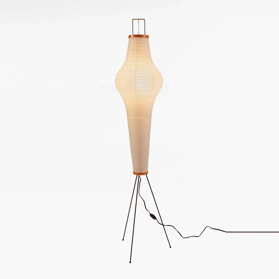 UF4-33N Washi Paper Floor Lamp | Wabi Sabi Japanese Lantern Floor Light | JINSHE