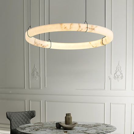 Alabaster Ring Pendant Light