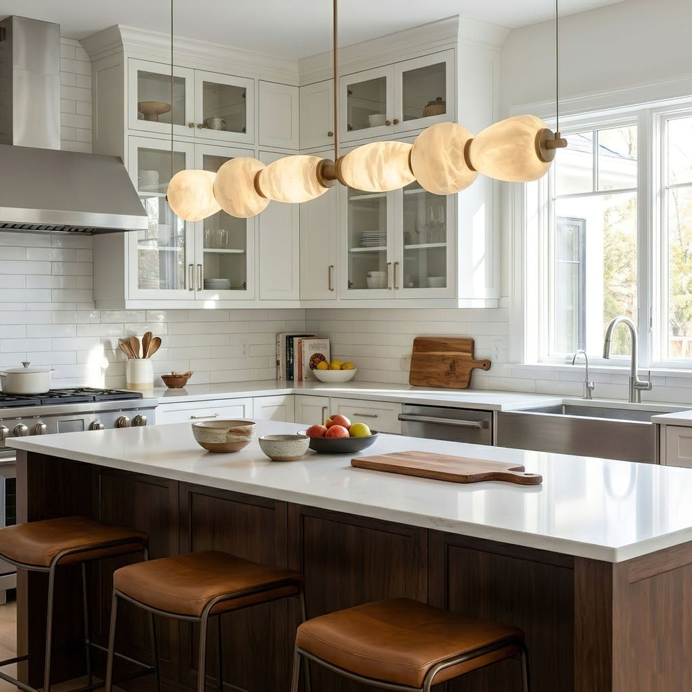 Alabaster Pebble Linear Curated Alabaster Chande