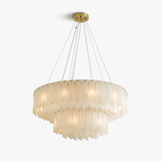 Alabaster Cascade Tiered Chandelier | JINSHE
