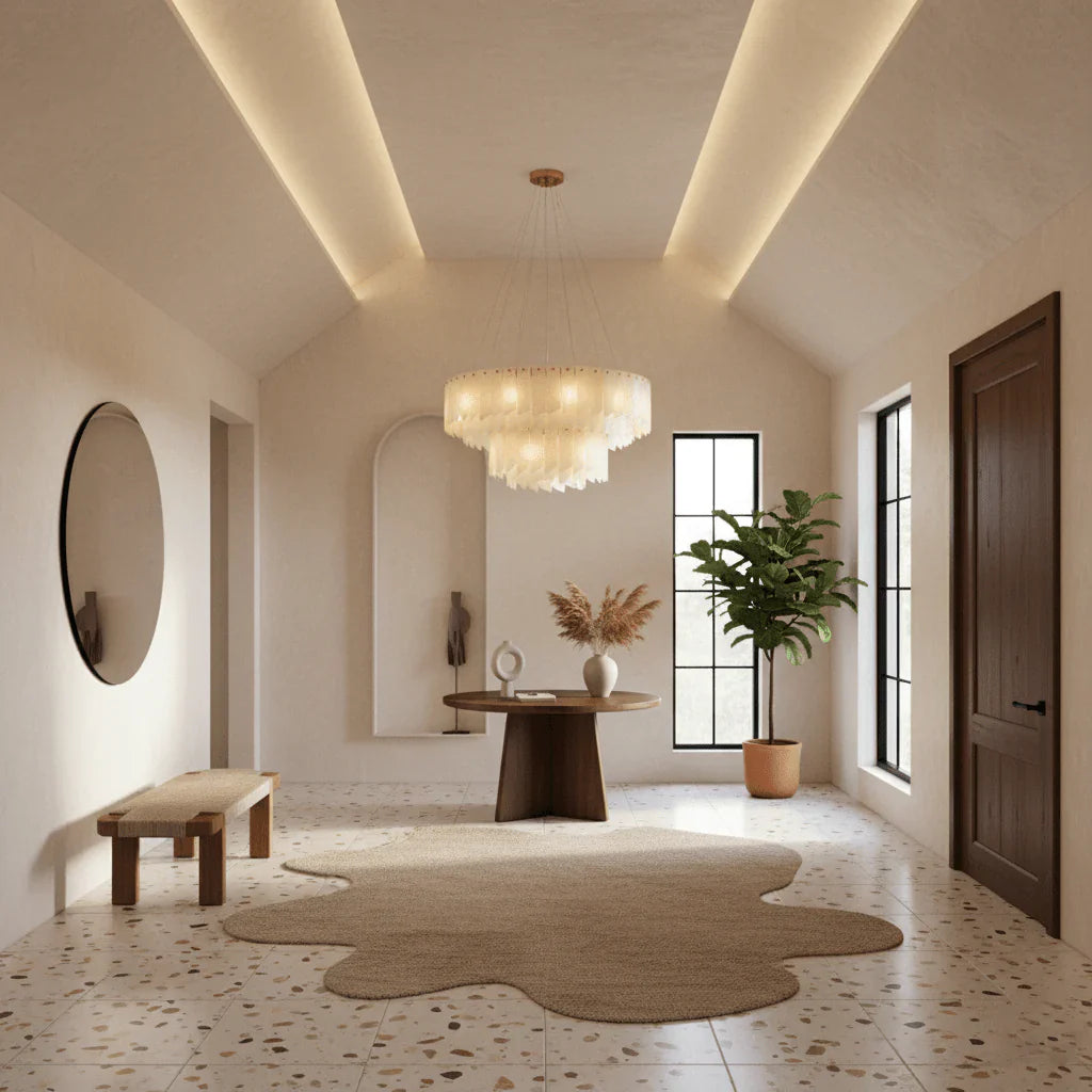 Spanish Alabaster Chandelier View 7 | Alabaster Cascade Tiered Chandelier | JINSHE | JINSHE