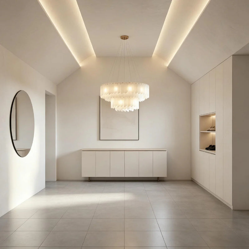 Spanish Alabaster Chandelier View 4 | Alabaster Cascade Tiered Chandelier | JINSHE | JINSHE