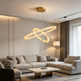 Spanish Alabaster Chandelier View 8 | Natural Spanish Alabaster Double Orb Interweaving Chandelier | Wabi Sabi Lighting | JINSHE | JINSHE