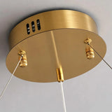 Spanish Alabaster Chandelier View 10 | Natural Spanish Alabaster Double Orb Interweaving Chandelier | Wabi Sabi Lighting | JINSHE | JINSHE