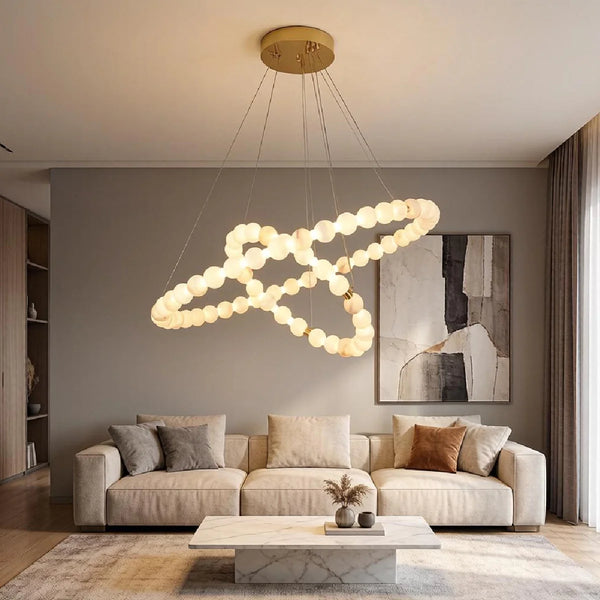 Double Orb Interweaving Chandelier