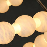 JINSHE Natural Spanish alabaster ball ring chandelier | Light luxury style Chandelier - product image