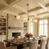 JINSHE Spanish Alabaster Full Copper Chandelier | Modern Luxury Chandelier for Restaurants and Bars Chandelier - product image