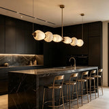 JINSHE Spanish Alabaster Full Copper Chandelier | Modern Luxury Chandelier for Restaurants and Bars Chandelier - product image