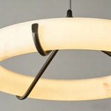 Spanish Alabaster Pendant Light View 10 | Natural Spanish Alabaster Ring Pendant Light | Wabi Sabi Lighting | JINSHE | JINSHE