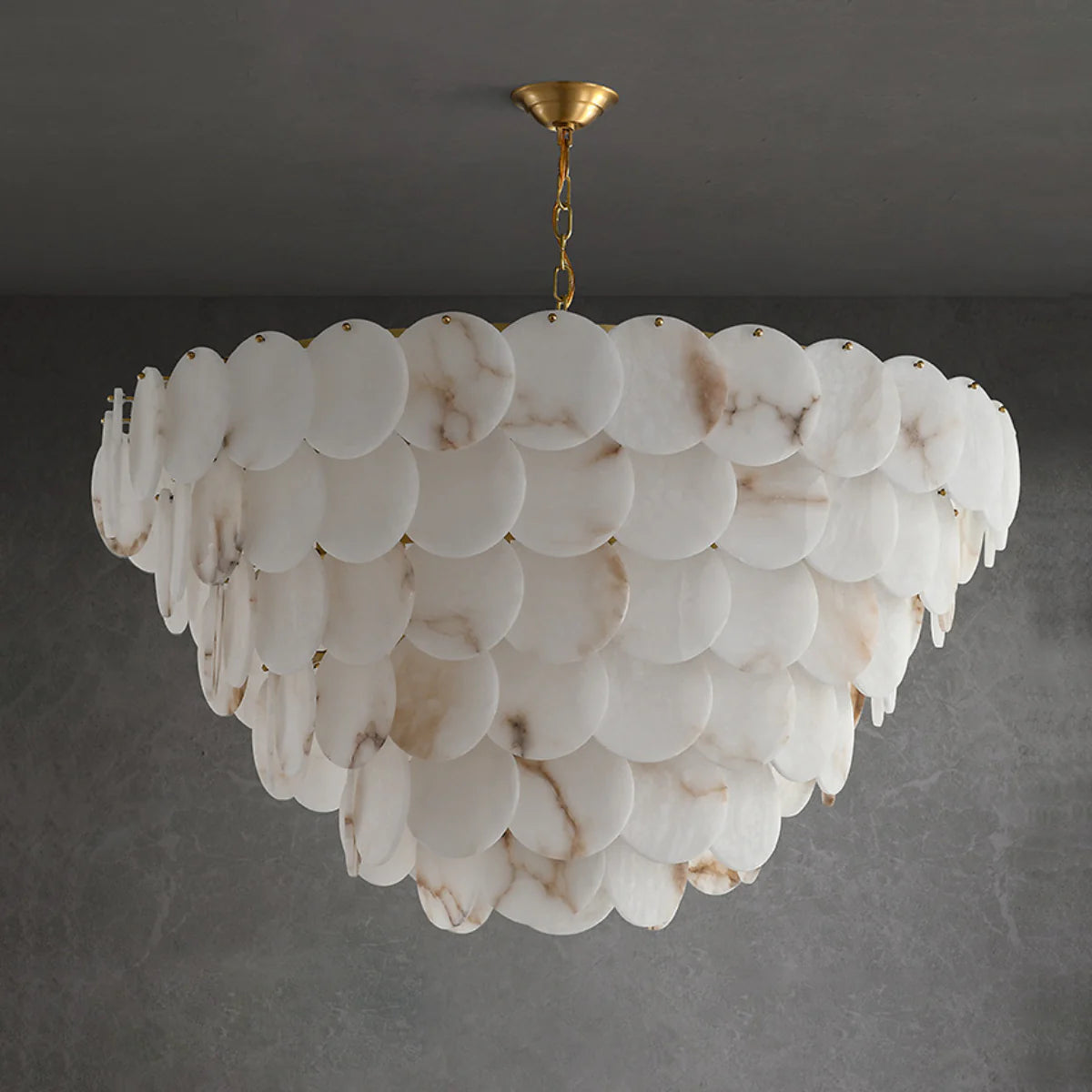 Spanish Alabaster Chandelier View 14 | Alabaster Shell Chandelier | JINSHE | JINSHE