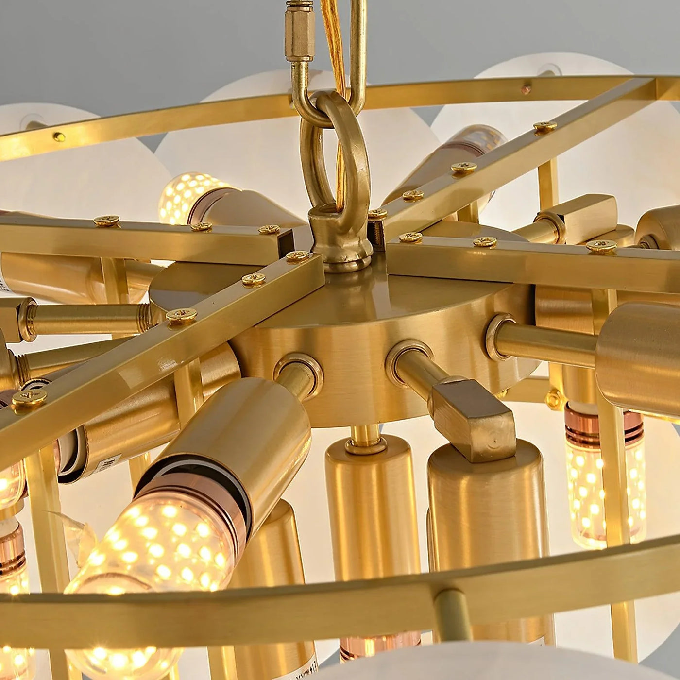 Spanish Alabaster Chandelier View 10 | Alabaster Shell Chandelier | JINSHE | JINSHE