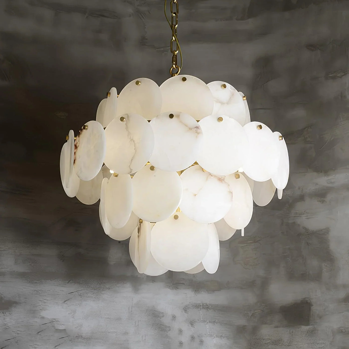 Spanish Alabaster Chandelier View 9 | Alabaster Shell Chandelier | JINSHE | JINSHE