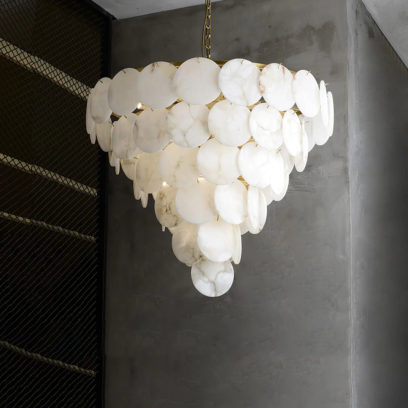Spanish Alabaster Chandelier View 12 | Alabaster Shell Chandelier | JINSHE | JINSHE