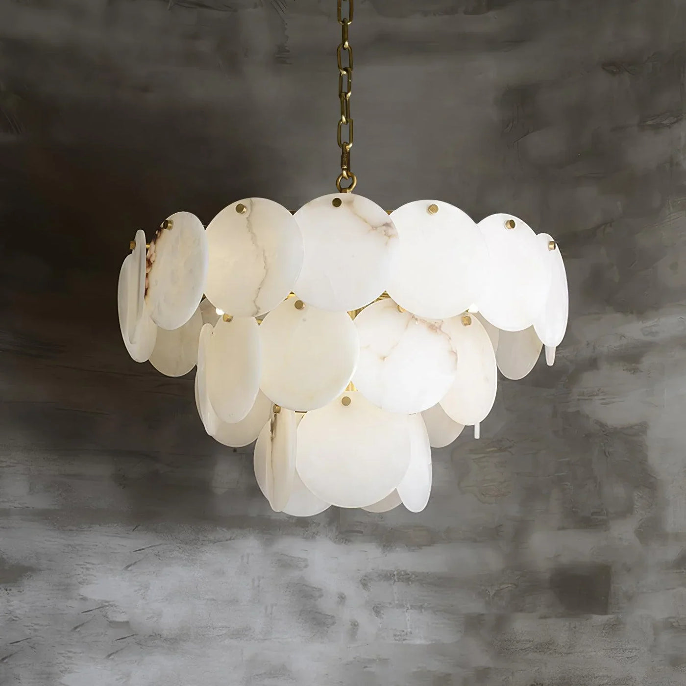 Spanish Alabaster Chandelier View 13 | Alabaster Shell Chandelier | JINSHE | JINSHE