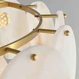 Shell Carved Alabaster Chandelier – macro detail view #1