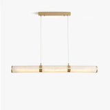 Spanish Alabaster Pendant Light | Marble & Solid Brass Ultra-Thin Disc Pendant Light | Modern Luxury for Dining Room & Bar | JINSHE | JINSHE