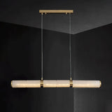 Spanish Alabaster Pendant Light View 7 | Marble & Solid Brass Ultra-Thin Disc Pendant Light | Modern Luxury for Dining Room & Bar | JINSHE | JINSHE