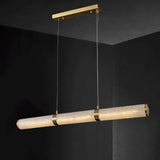 Spanish Alabaster Pendant Light View 9 | Marble & Solid Brass Ultra-Thin Disc Pendant Light | Modern Luxury for Dining Room & Bar | JINSHE | JINSHE